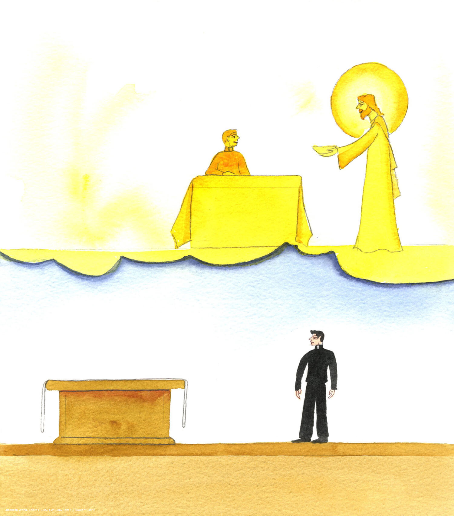 An altar is not a mere table. A priest is not just a leader. A priest who lives in dark times - whether interior darkness or external difficulties - should keep in mind the Heavenly realities. The priest who, on earth, has faithfully lived and offered Sacrifice as 'another Christ' will be served by Christ at the Banquet in Heaven; and his past earthly hardships will seem insignificant.