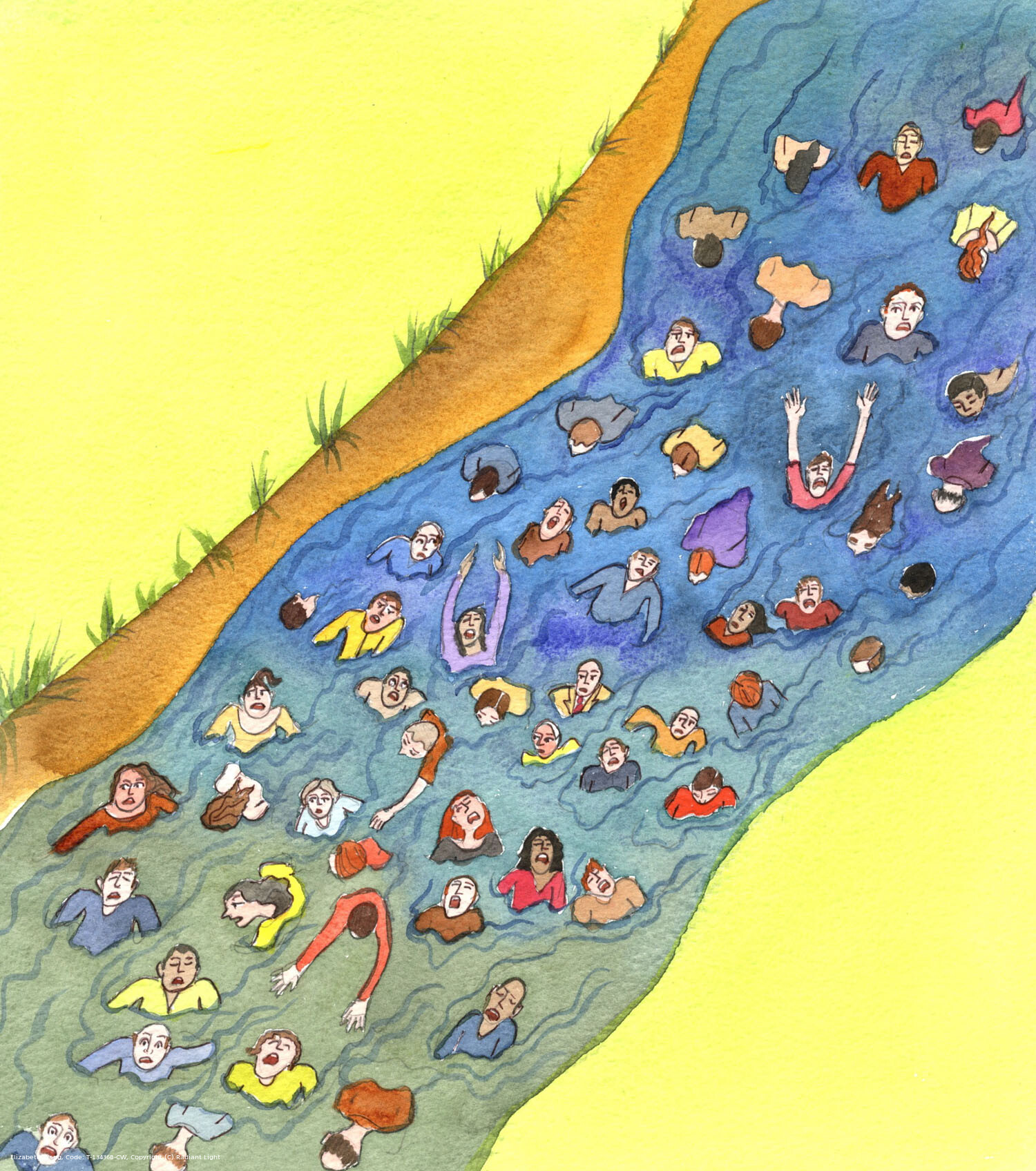 People who live in mortal sin can be seen as immersed in a great river of sin which is sweeping them along, towards a great pit, where the waters fall underground. These people will be lost forever, unless they repent before they die. The Lord is especially aware of the horror, in our age, of the grave sins of abortion and pornography.