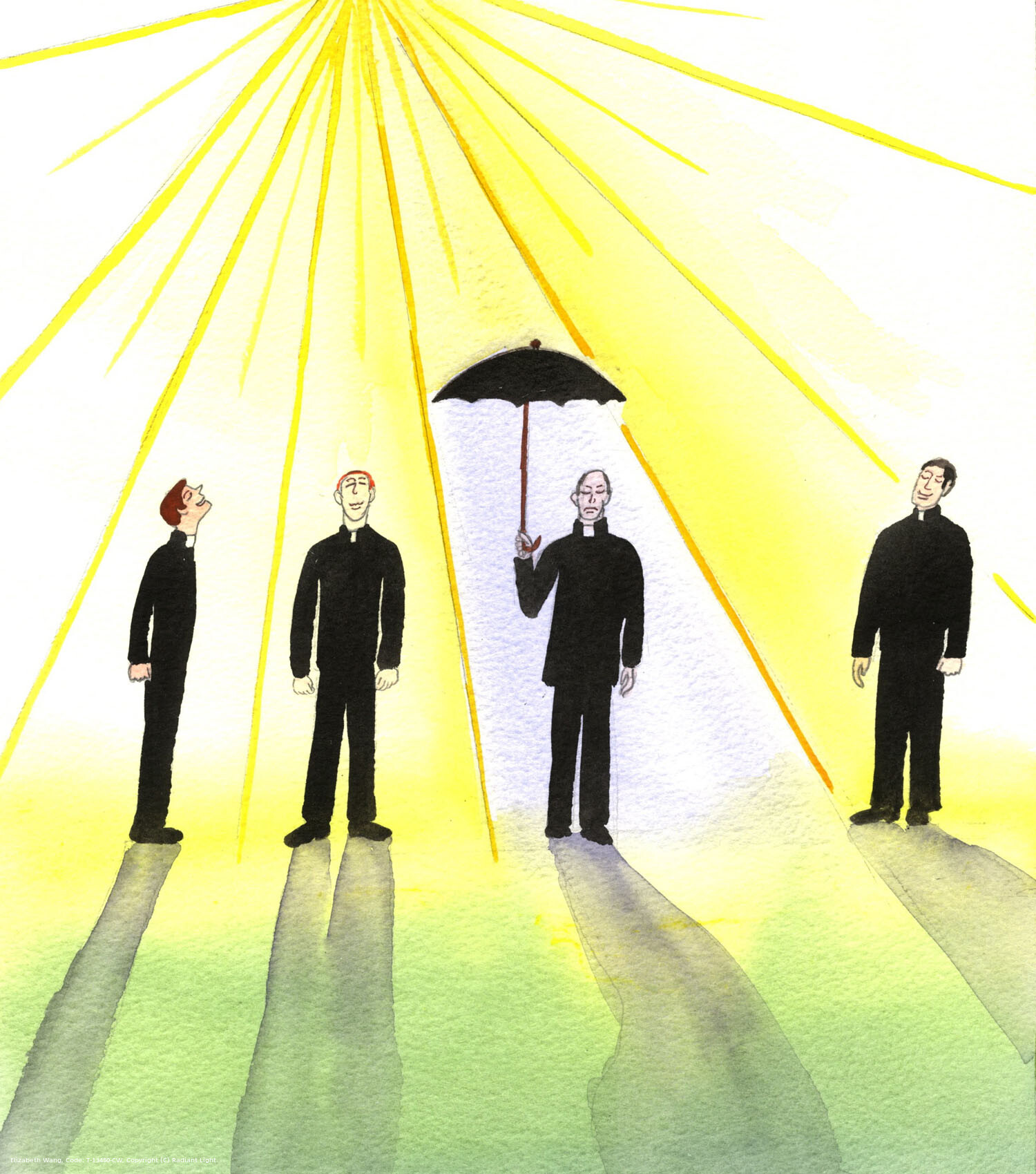 Priests who find joy in the knowledge of God's love for them are like men who raise their faces to the sunshine to enjoy its warmth. Someone unhappy is as if holding an umbrella over his head, and shutting out the sun's rays. The umbrella represents any sin not yet confessed, or any injustice not yet put right, of which he was the cause. He needs to be at peace with God.