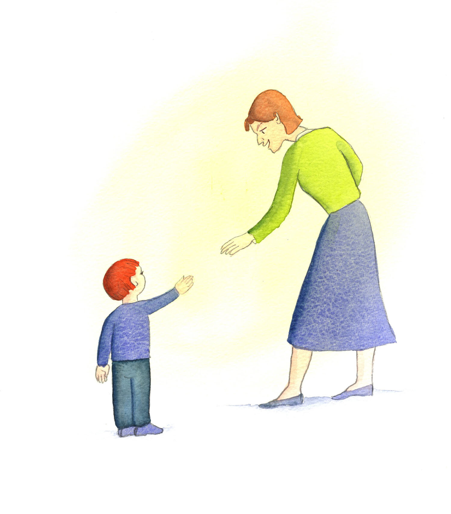 We all tend to be self-centered; so, when a mother or grandmother cares for a child she should lead the child towards God the Father, doing so by an example of love, truthfulness and care for others, and helping the child to act with charity and truthfulness. To offer instruction is not enough. Deeds and good example are essential.