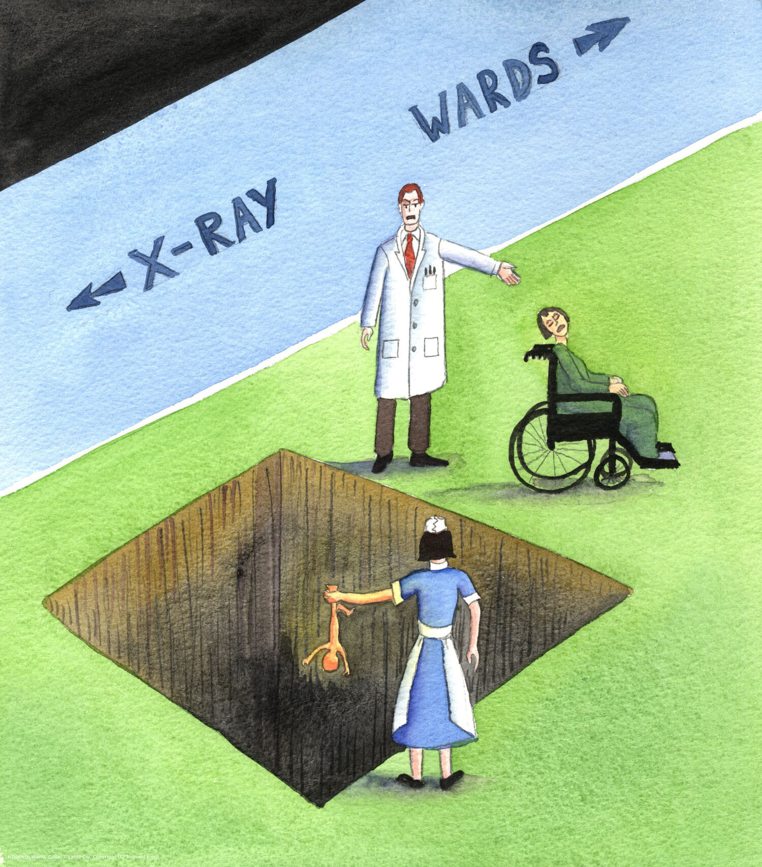 Those nurses and doctors who dispose of some unborn babies and adult patients, having judged them to be inconvenient or useless, are as if casting them into a pit. Yet they themselves will fall into the pit of doom, unless they repent before they die. The pit represents, for evil-doers, the perpetual alienation from God that they might freely choose.