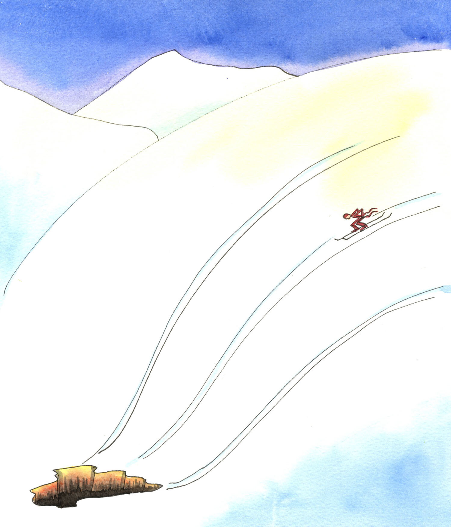 Just as skiers might find themselves on a dangerous slope, so, we can find ourselves in spiritual danger through, for example, current wrong ideas about morality, or through worship with pagans, or through unholy behaviour in the home such as neglect of prayer, or self-indulgence or pornographic television viewing.