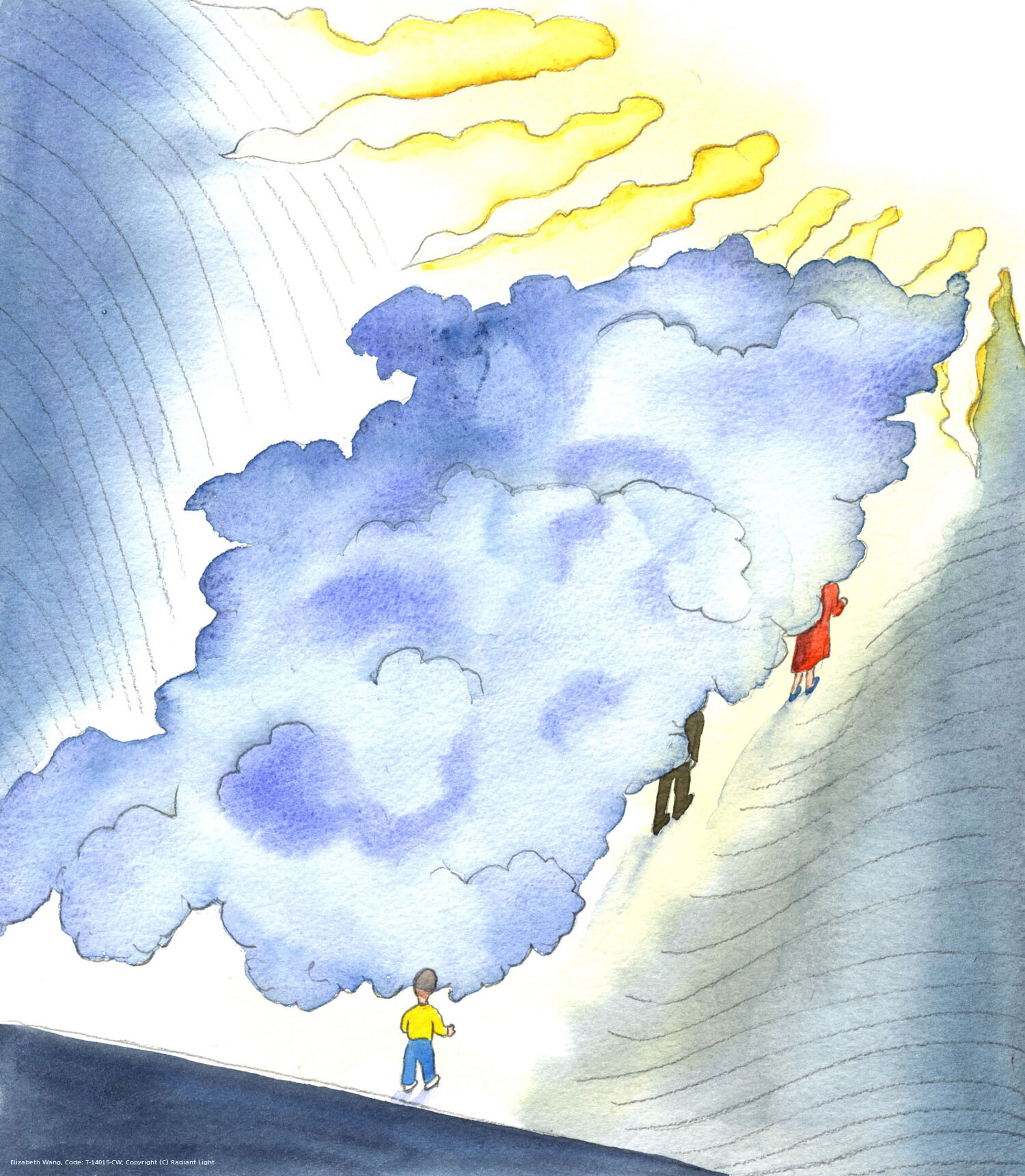 Wise people look at human life from the perspective of Eternity. We are right to try to be free of our ailments and handicaps - which seem like a great 'cloud' above us - as we move through life, towards Eternity. But even people who are, for example, deaf, or have speech problems, should be confident about life. What is important is communion with God, Who can 'hear' a single thought. Our ailments need not stop us from being close to Him, until our lives end in His presence, where He welcomes His friends into His embrace, in perfect communion, for all Eternity, all 'clouds' dispersed.