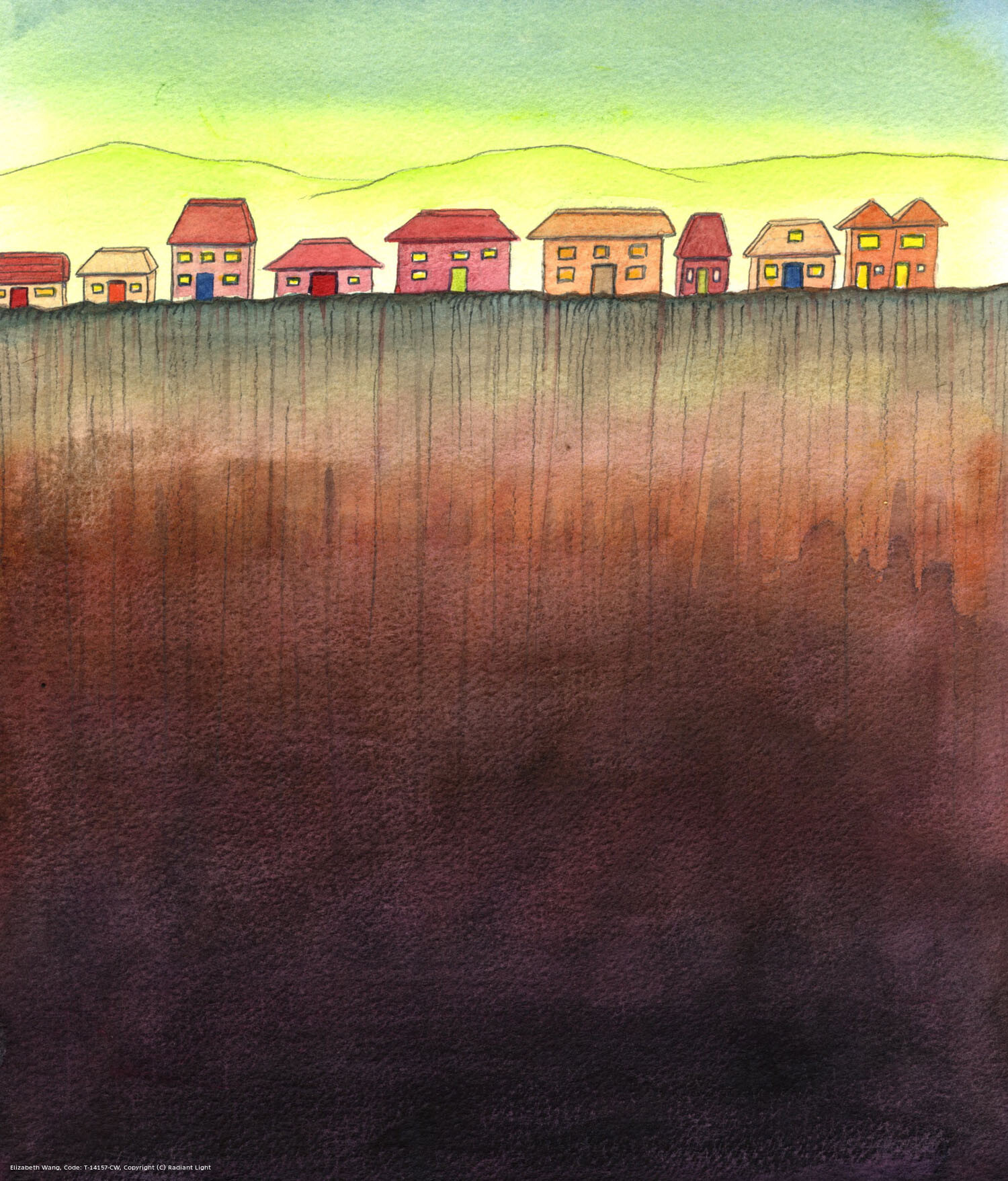 Many people inhabit houses which were once a safe distance from the sea; but nearby cliffs have eroded, and the houses are in imminent danger of collapse. This plight mirrors the state of spiritual danger of Catholics who neglect the sacraments and rarely or never pray, and have not repented of their sins. God invites them to act, to find safety, to be freed from fear and danger. Unless they heed Him, they will fall, not into the sea but into the Abyss, for all Eternity.