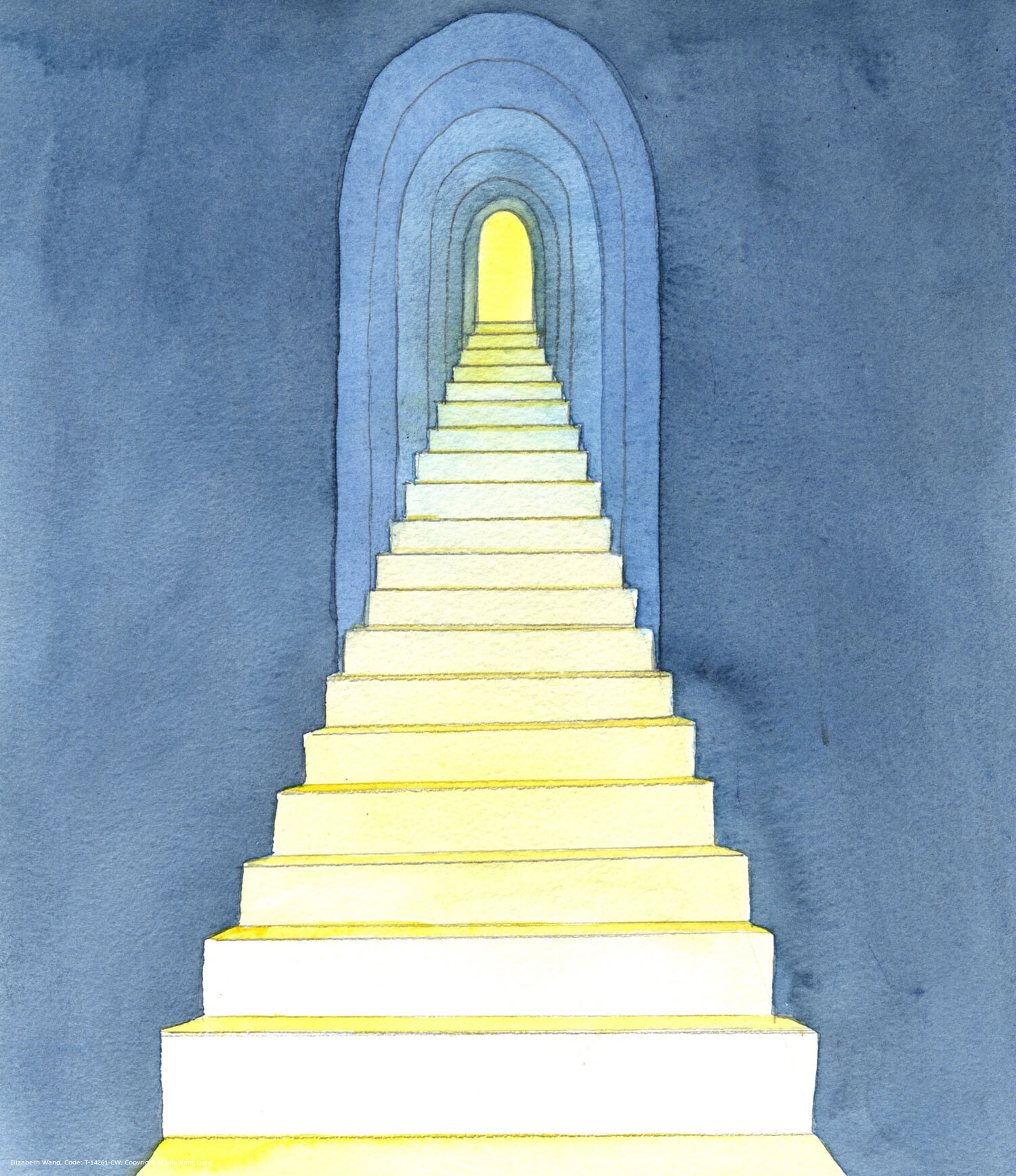 God has asked us to become perfect, like Him; yet the journey to perfection can seem like a steep stairway, almost impossible for weak people to climb. Christ asks us to believe that, as long as we keep on climbing, with His help given through prayer and the sacraments, we shall find that He draws us up, towards that doorway which leads to Heaven, as soon as we are ready, and our work is done.