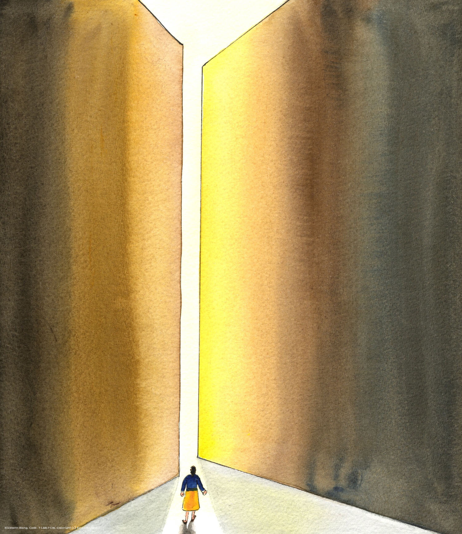 We should follow Christ through the 'narrow gate' that leads to Heaven, and avoid the darkness of sin and discouragement