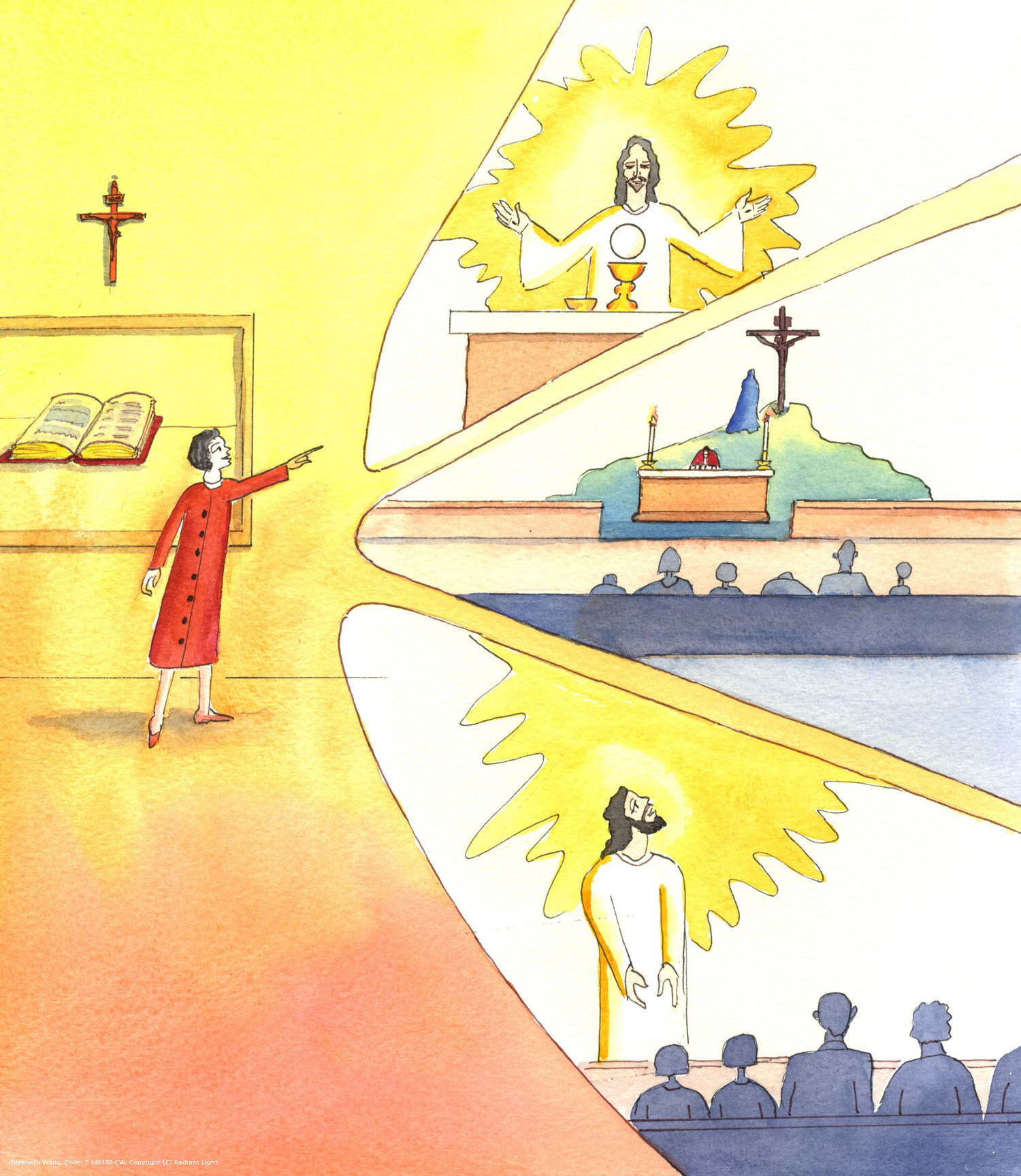 There are three more things that many Catholics need to be told about the Mass - especially children. They know about the gathered Church, the Scriptures, and Holy Communion; it is tragic that so few have learned: 1) Jesus is made Really Present at the Consecration, 2) Through Him, we are made present to the One Sacrifice of Calvary, 3) Jesus, today, prays for us: He prays for our forgiveness and our Salvation.